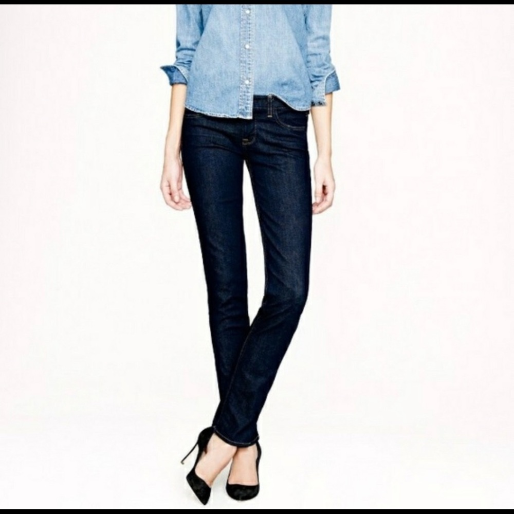 J CREW matchstick dark wash jeans sz 27